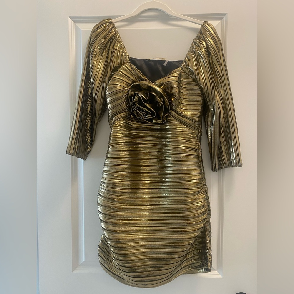 Love Shack Fancy Gold Dress